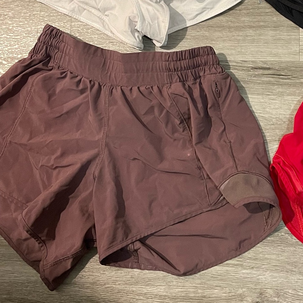 lululemon grape hotty hot shorts